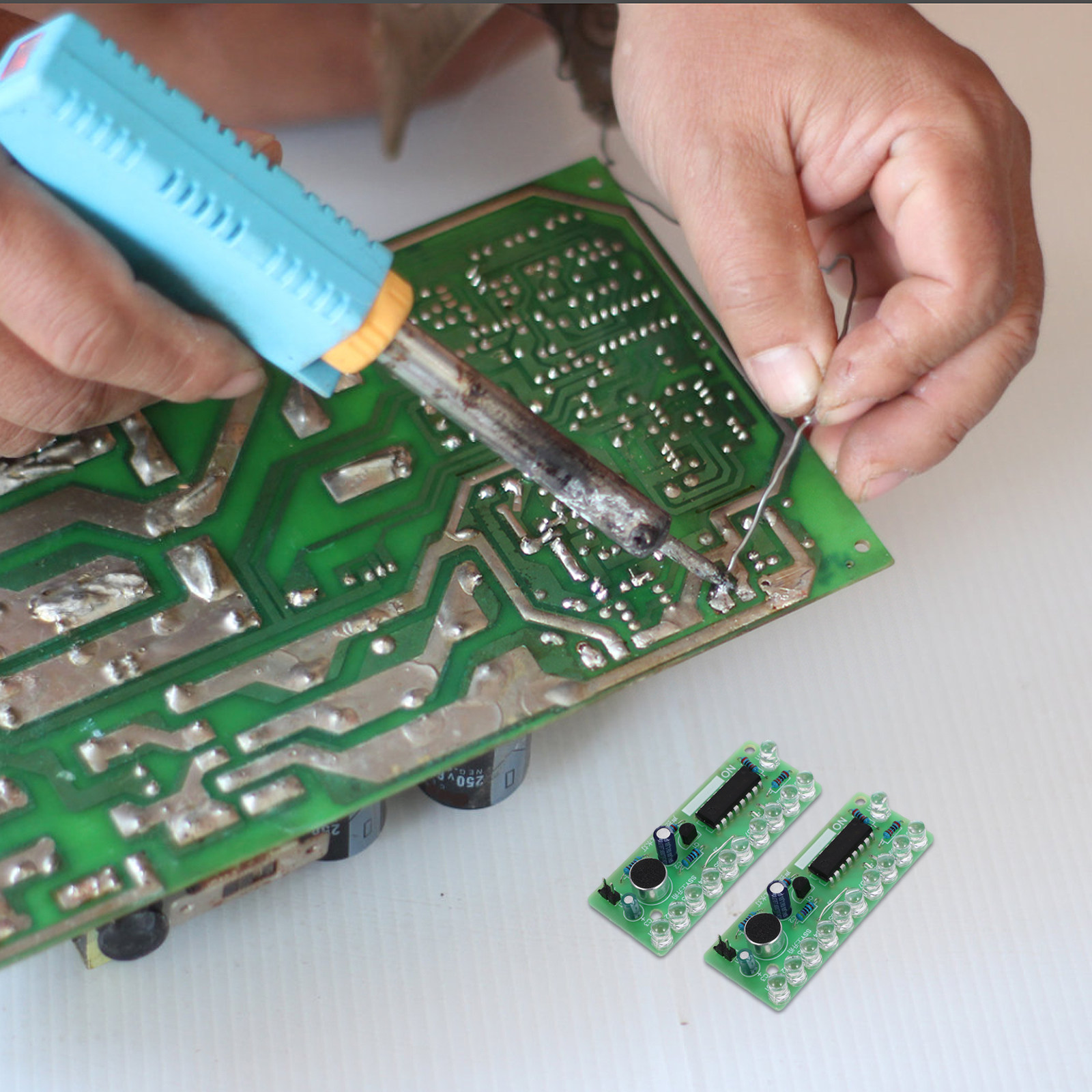 Diy With Electronics - 2Set Voice Control LED Flow Light