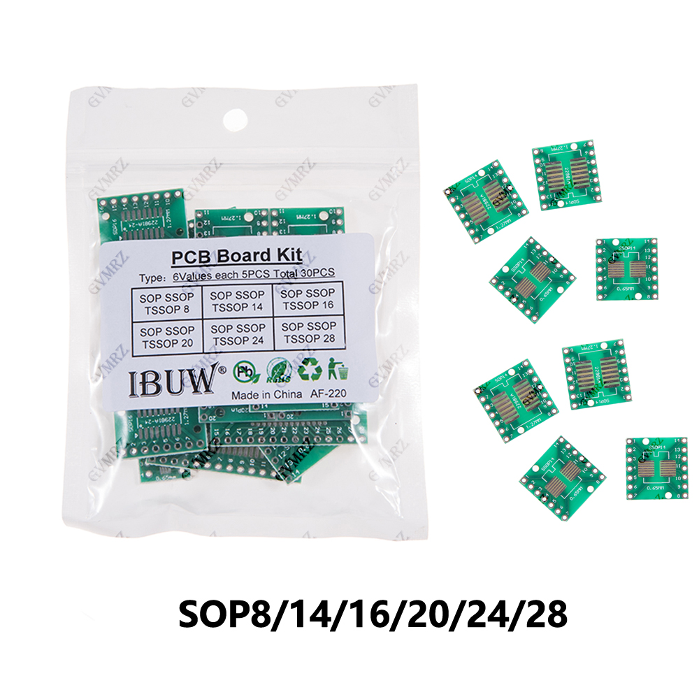 Diy Electronics Gadget - 30PCS 6Values SOP SSOP TSSOP PCB