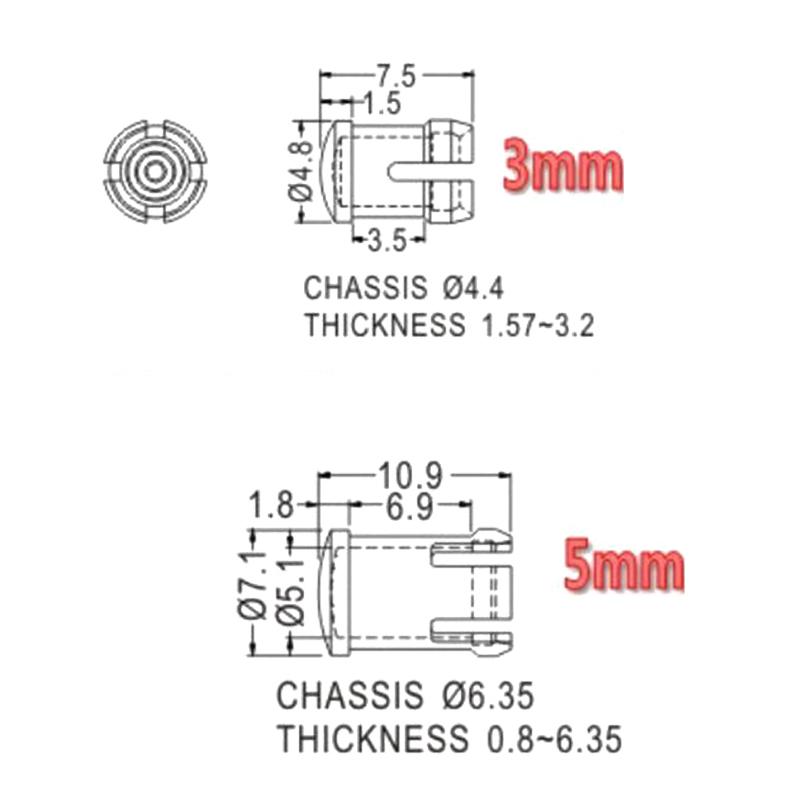 20Pcs LED Lampshade 3MM 5MM Di - Diy Electronics For Sale 评论和价格