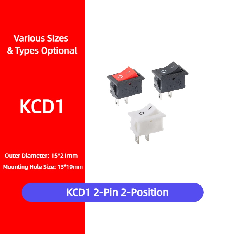 5Pcs KCD1 2Pin 21*15mm Snap-in - Diy Boat Electronics 评论和价格