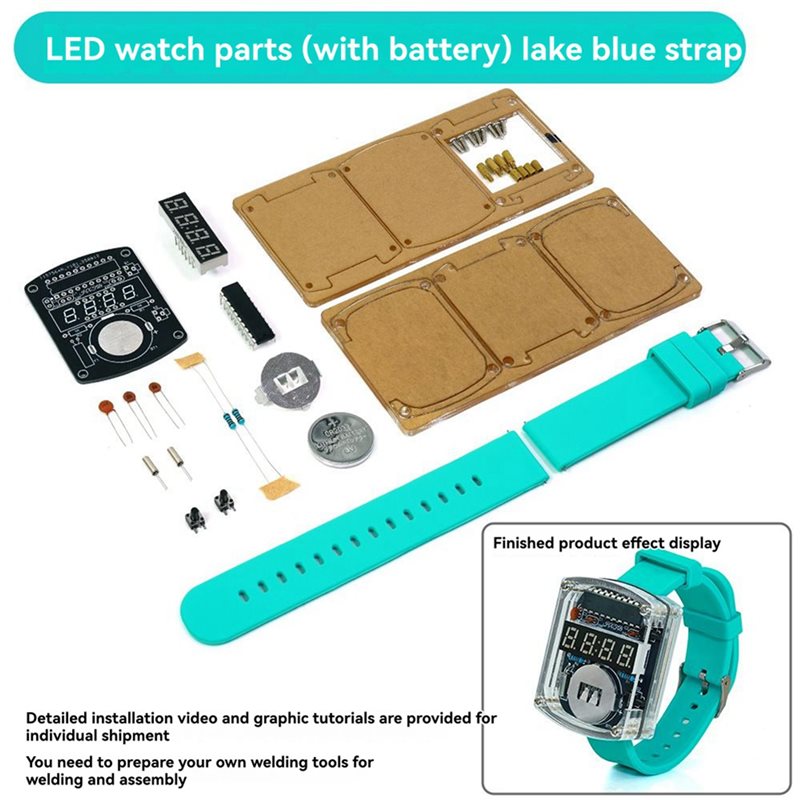 2X DIY Watch LED Watch Electro - Diy Electronics Watch 评论和价格