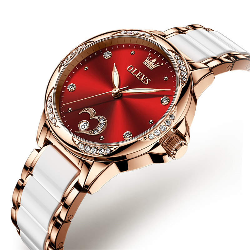 OLEVS Ladies Watch Woman Luxur - Push Button Tactile 评论和价格