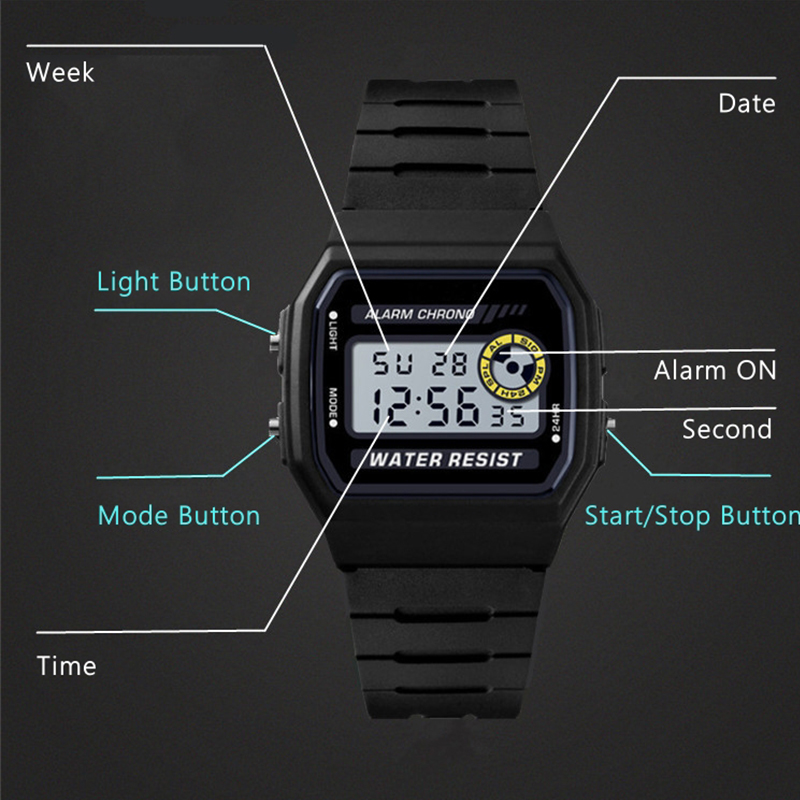 Fashion Simple Digital Watch W - Diy Electronics Watch 评论和价格