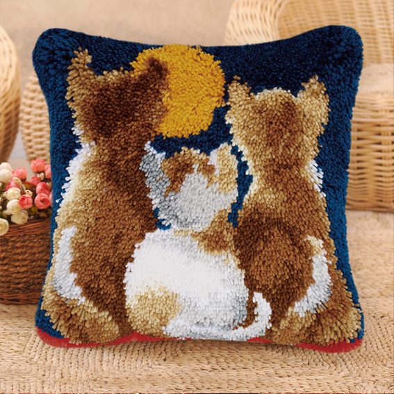 Cat Series Latch Hook Kit Mats - Diy Electronics Watch 评论和价格